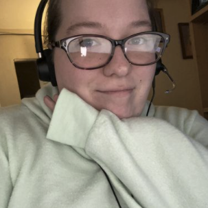 Jessie wearing a Cloud Cotton Hoodie