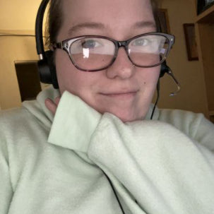 Jessie wearing a Cloud Cotton Hoodie