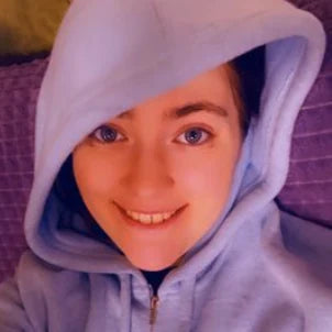 Isabella wearing her Cloud Cotton hoodie